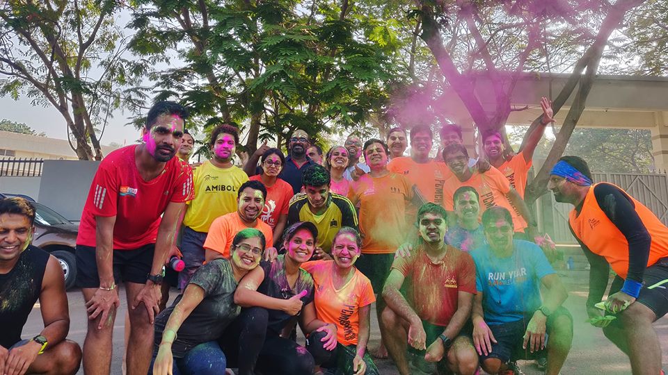 This excitement converted into a revelry of colours as we celebrated a belated Holi. WellthyFit.com. Pratima Doshi. PCMC Runners